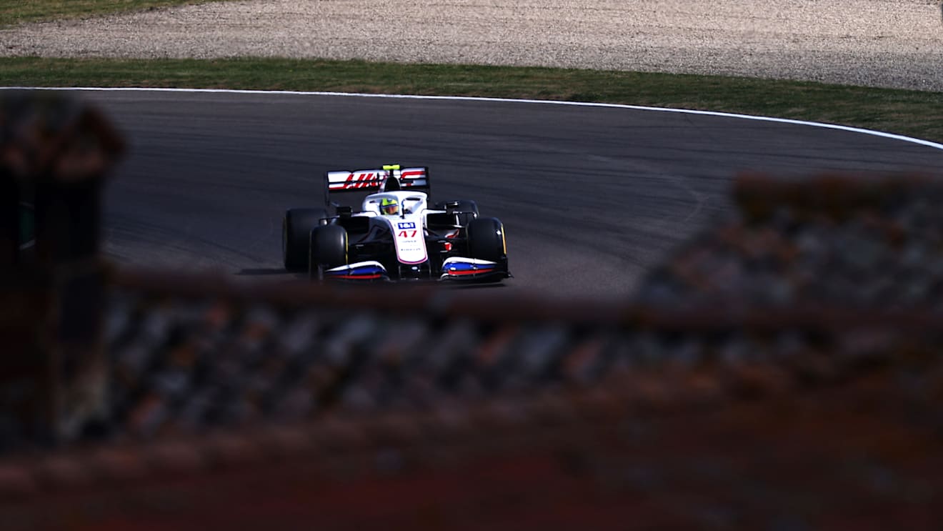 IMOLA, ITALY - APRIL 16: Mick Schumacher of Germany driving the (47) Haas F1 Team VF-21 Ferrari on track during practice ahead of the F1 Grand Prix of Emilia Romagna at Autodromo Enzo e Dino Ferrari on April 16, 2021 in Imola, Italy. (Photo by Lars Baron/Getty Images)