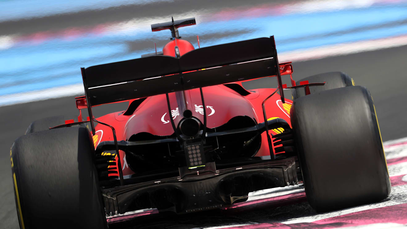 LE CASTELLET, FRANCE - JUNE 18: Charles Leclerc of Monaco driving the (16) Scuderia Ferrari SF21 on track during practice ahead of the F1 Grand Prix of France at Circuit Paul Ricard on June 18, 2021 in Le Castellet, France. (Photo by Clive Rose/Getty Images)