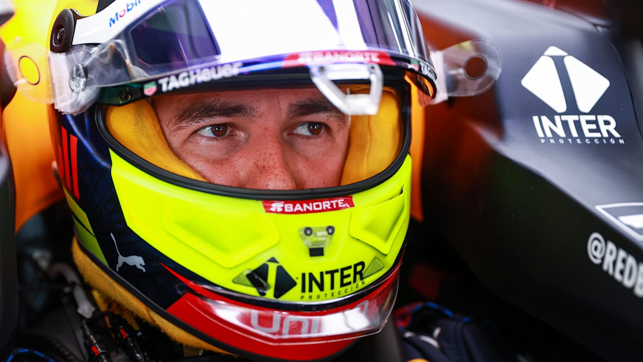 LE CASTELLET, FRANCE - JUNE 18: Sergio Perez of Mexico and Red Bull Racing prepares to drive in the garage during practice ahead of the F1 Grand Prix of France at Circuit Paul Ricard on June 18, 2021 in Le Castellet, France. (Photo by Mark Thompson/Getty Images)