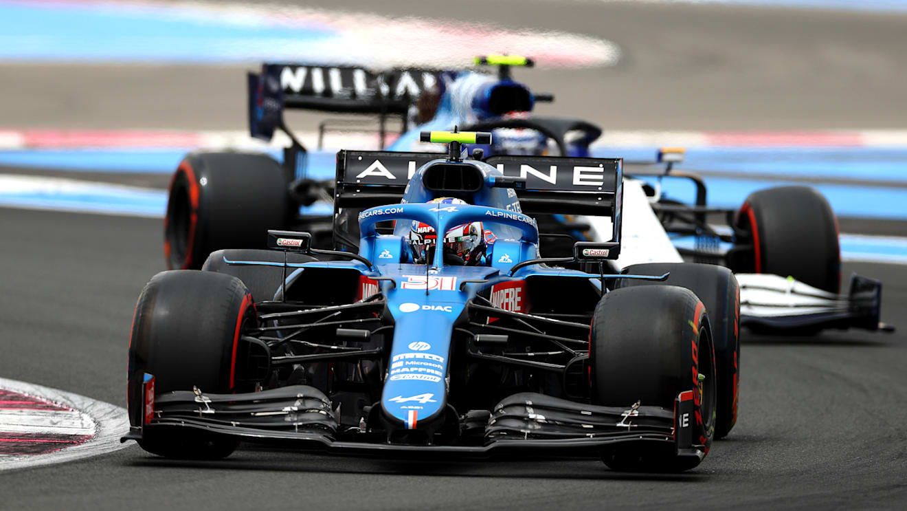 LE CASTELLET, FRANCE - JUNE 19: Esteban Ocon of France driving the (31) Alpine A521 Renault on track during final practice ahead of the F1 Grand Prix of France at Circuit Paul Ricard on June 19, 2021 in Le Castellet, France. (Photo by Bryn Lennon - Formula 1/Formula 1 via Getty Images)