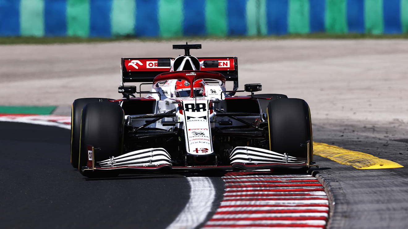 BUDAPEST, HUNGARY - JULY 30: Robert Kubica of Poland driving the (88) Alfa Romeo Racing C41 Ferrari during practice ahead of the F1 Grand Prix of Hungary at Hungaroring on July 30, 2021 in Budapest, Hungary. (Photo by Lars Baron/Getty Images)