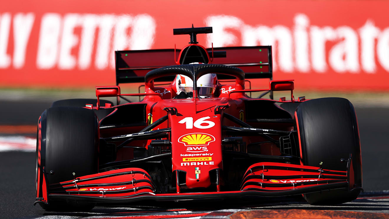 BUDAPEST, HUNGARY - JULY 31: Charles Leclerc of Monaco driving the (16) Scuderia Ferrari SF21 during qualifying ahead of the F1 Grand Prix of Hungary at Hungaroring on July 31, 2021 in Budapest, Hungary. (Photo by Lars Baron/Getty Images)