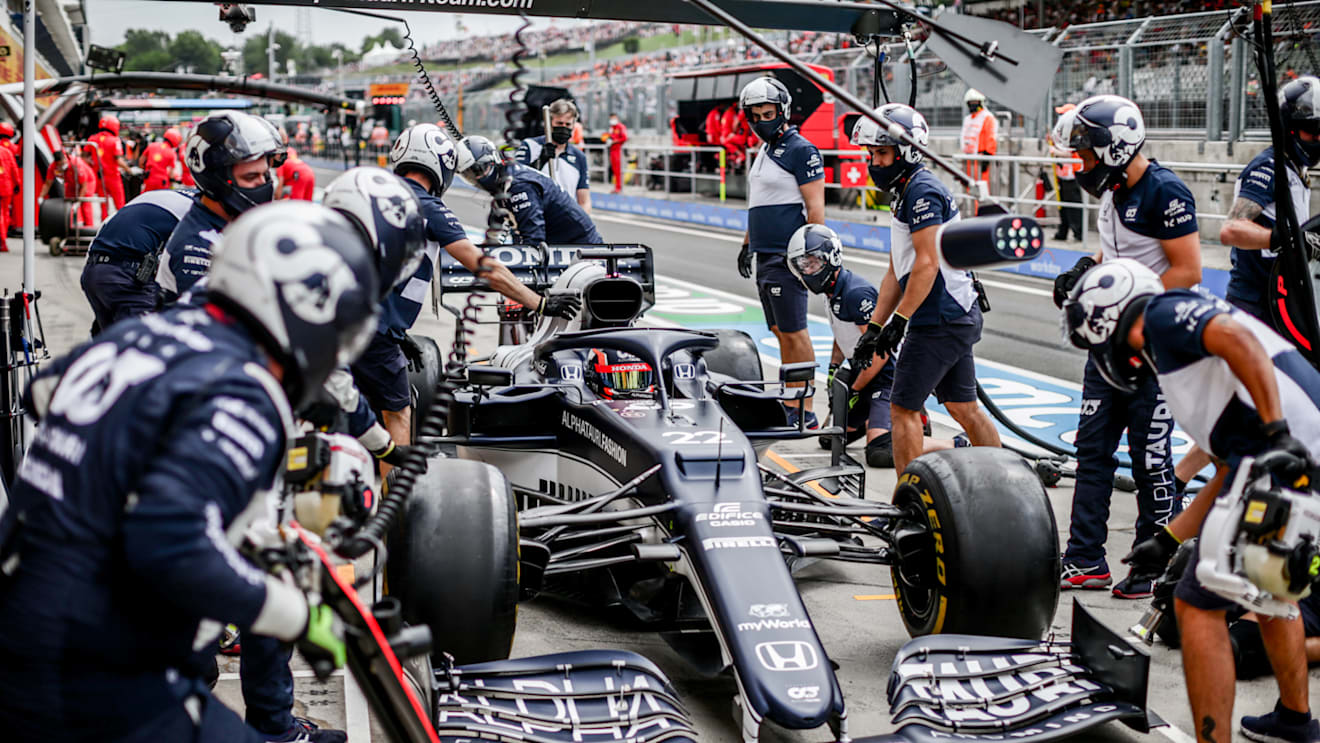 BUDAPEST, HUNGARY - JULY 31: Yuki Tsunoda of Scuderia AlphaTauri and Japan  during final practice ahead of the F1 Grand Prix of Hungary at Hungaroring on July 31, 2021 in Budapest, Hungary. (Photo by Peter Fox/Getty Images)
