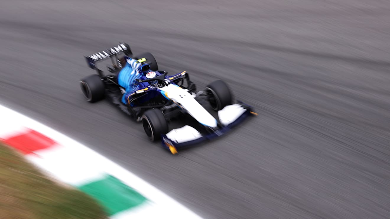 MONZA, ITALY - SEPTEMBER 10: Nicholas Latifi of Canada driving the (6) Williams Racing FW43B Mercedes during practice ahead of the F1 Grand Prix of Italy at Autodromo di Monza on September 10, 2021 in Monza, Italy. (Photo by Lars Baron/Getty Images)