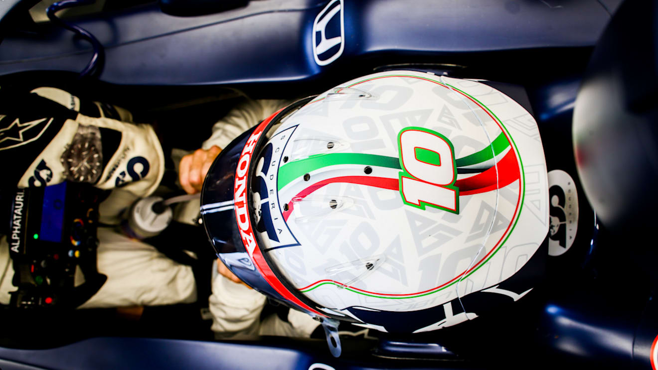 MONZA, ITALY - SEPTEMBER 10: Pierre Gasly of Scuderia AlphaTauri and France  during practice/qualifying ahead of the F1 Grand Prix of Italy at Autodromo di Monza on September 10, 2021 in Monza, Italy. (Photo by Peter Fox/Getty Images)