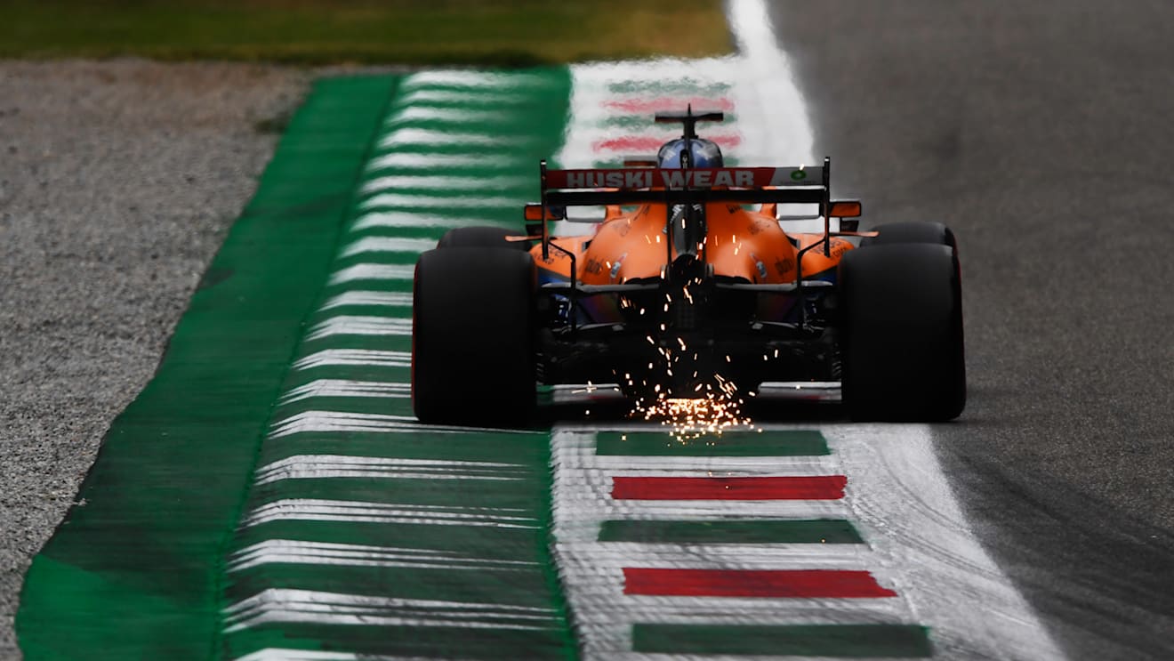 MONZA, ITALY - SEPTEMBER 10: Daniel Ricciardo of Australia driving the (3) McLaren F1 Team MCL35M Mercedes during qualifying ahead of the F1 Grand Prix of Italy at Autodromo di Monza on September 10, 2021 in Monza, Italy. (Photo by Rudy Carezzevoli/Getty Images)