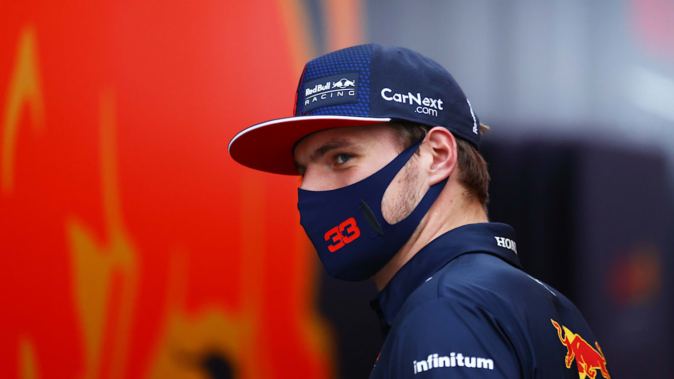 MONZA, ITALY - SEPTEMBER 10: Max Verstappen of Netherlands and Red Bull Racing looks on in the Paddock after qualifying ahead of the F1 Grand Prix of Italy at Autodromo di Monza on September 10, 2021 in Monza, Italy. (Photo by Bryn Lennon/Getty Images)