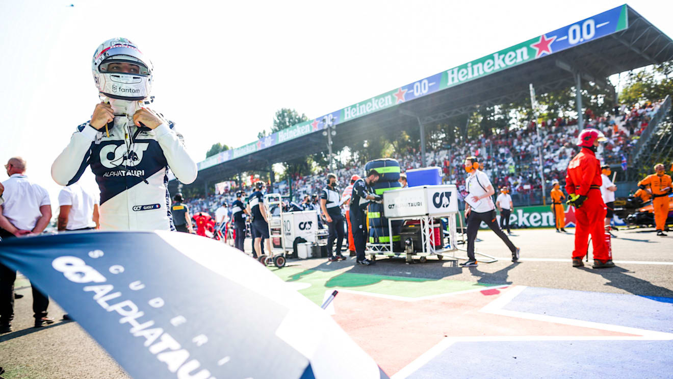 MONZA, ITALY - SEPTEMBER 11: Pierre Gasly of Scuderia AlphaTauri and France during the Sprint ahead of the F1 Grand Prix of Italy at Autodromo di Monza on September 11, 2021 in Monza, Italy. (Photo by Peter Fox/Getty Images)