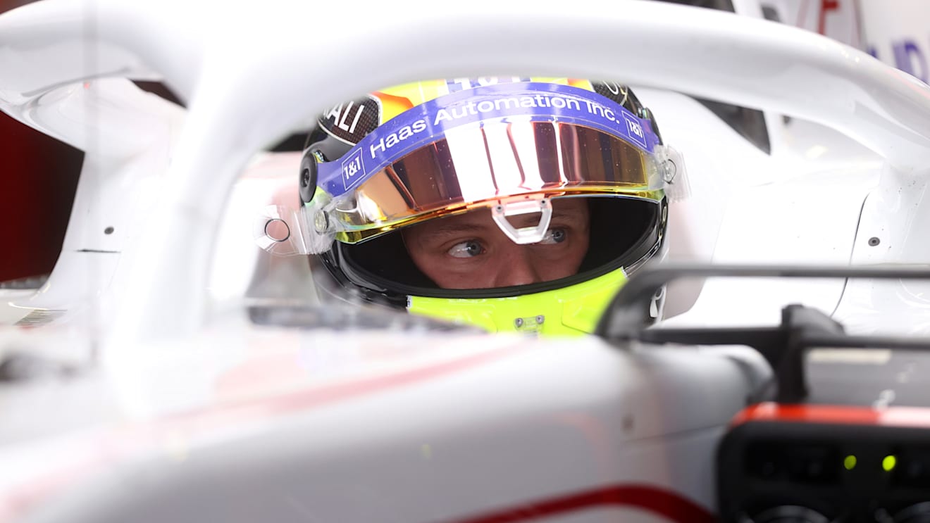 MEXICO CITY, MEXICO: Mick Schumacher of Germany and Haas F1 prepares to drive in the garage ahead of the F1 Grand Prix of Mexico at Autodromo Hermanos Rodriguez (Photo by Lars Baron/Getty Images)