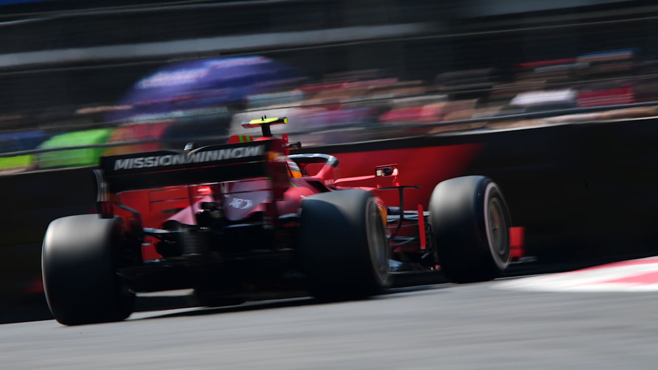 MEXICO CITY, MEXICO - NOVEMBER 05: Carlos Sainz of Spain driving the (55) Scuderia Ferrari SF21 during practice ahead of the F1 Grand Prix of Mexico at Autodromo Hermanos Rodriguez on November 05, 2021 in Mexico City, Mexico. (Photo by Mario Renzi - Formula 1/Formula 1 via Getty Images)