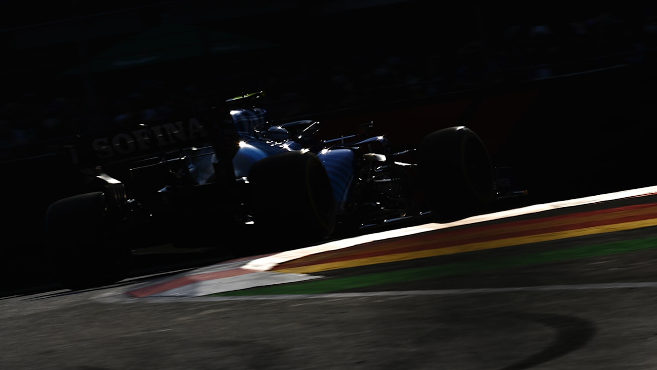 MEXICO CITY, MEXICO - NOVEMBER 05: Nicholas Latifi of Canada driving the (6) Williams Racing FW43B Mercedes during practice ahead of the F1 Grand Prix of Mexico at Autodromo Hermanos Rodriguez on November 05, 2021 in Mexico City, Mexico. (Photo by Clive Mason/Getty Images)
