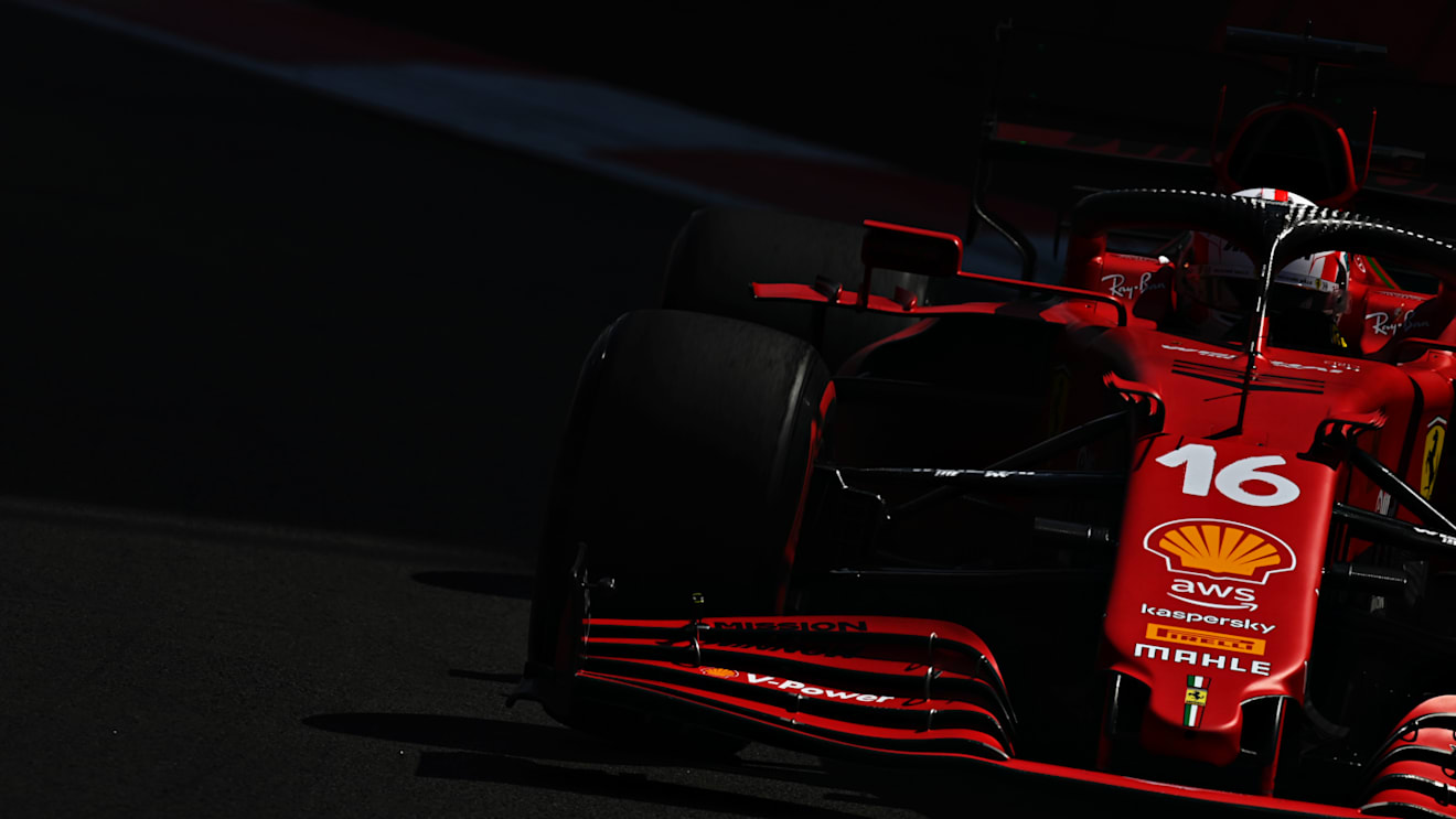 MEXICO CITY, MEXICO - NOVEMBER 06: Charles Leclerc of Monaco driving the (16) Scuderia Ferrari SF21 during final practice ahead of the F1 Grand Prix of Mexico at Autodromo Hermanos Rodriguez on November 06, 2021 in Mexico City, Mexico. (Photo by Clive Mason/Getty Images)