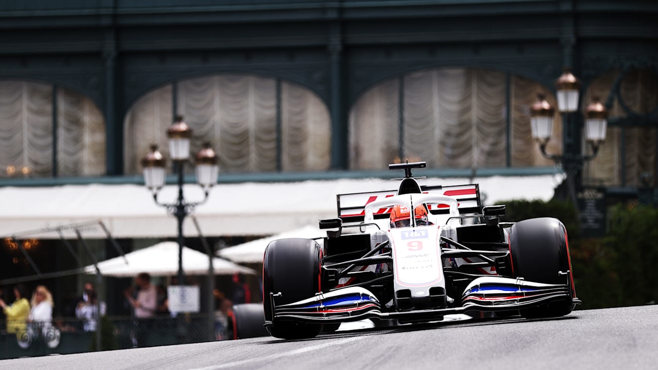 MONTE-CARLO, MONACO - MAY 22: Nikita Mazepin of Russia driving the (9) Haas F1 Team VF-21 Ferrari on track during qualifying for the F1 Grand Prix of Monaco at Circuit de Monaco on May 22, 2021 in Monte-Carlo, Monaco. (Photo by Lars Baron/Getty Images)