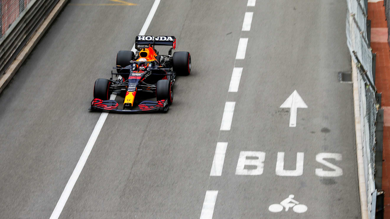 MONTE-CARLO, MONACO - MAY 22: Max Verstappen of Red Bull Racing and The Netherlands  during practice/qualifying ahead of the F1 Grand Prix of Monaco at Circuit de Monaco on May 22, 2021 in Monte-Carlo, Monaco. (Photo by Peter Fox/Getty Images)
