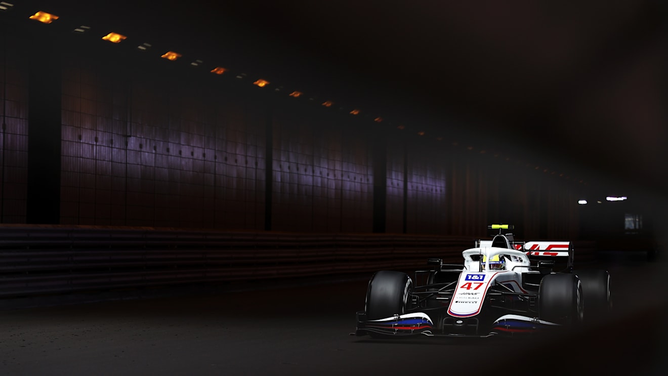 MONTE-CARLO, MONACO - MAY 23: Mick Schumacher of Germany driving the (47) Haas F1 Team VF-21 Ferrari on track on track  during the F1 Grand Prix of Monaco at Circuit de Monaco on May 23, 2021 in Monte-Carlo, Monaco. (Photo by Lars Baron/Getty Images)