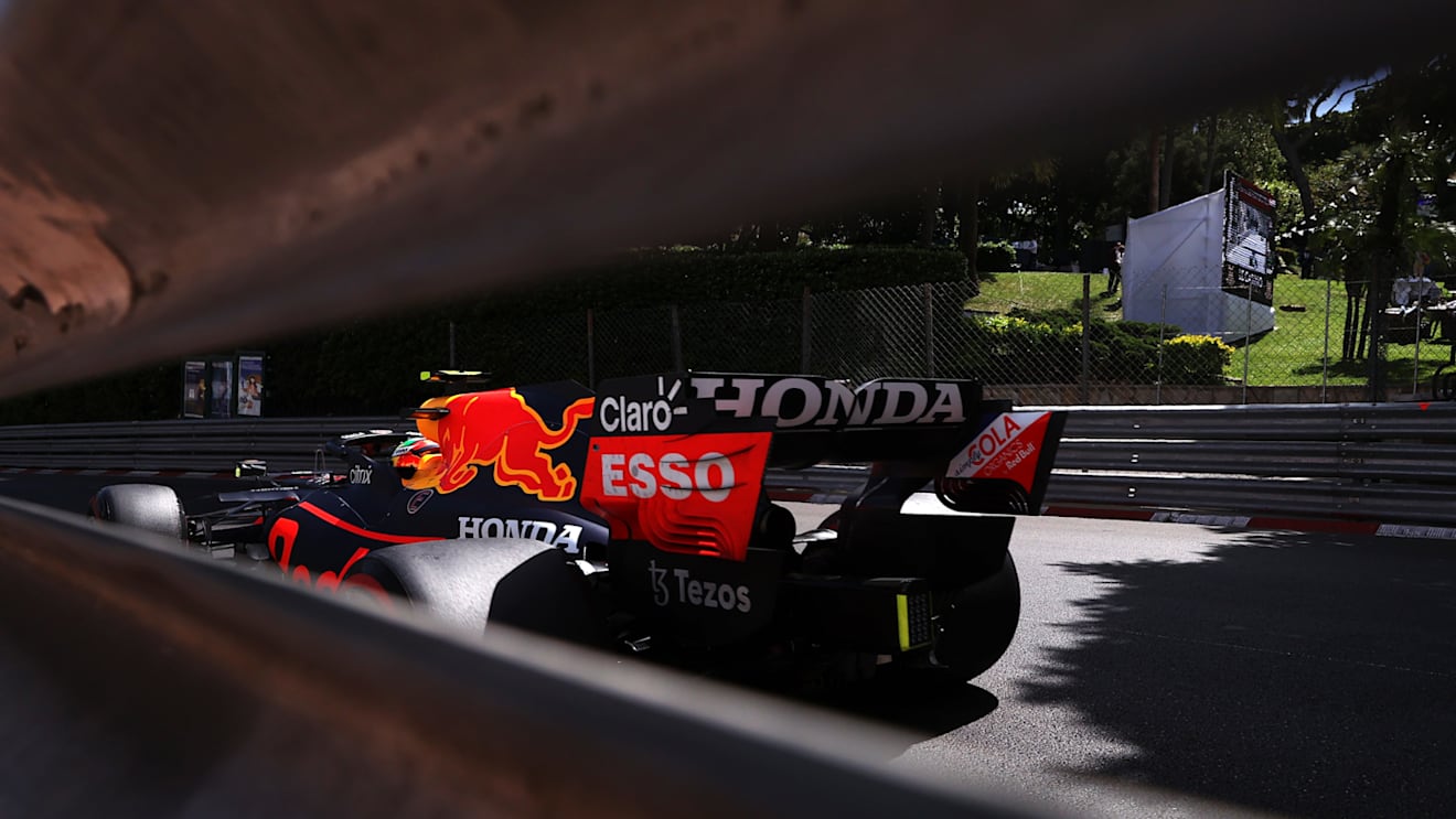 MONTE-CARLO, MONACO - MAY 23: Sergio Perez of Mexico driving the (11) Red Bull Racing RB16B Honda on track during the F1 Grand Prix of Monaco at Circuit de Monaco on May 23, 2021 in Monte-Carlo, Monaco. (Photo by Lars Baron/Getty Images)