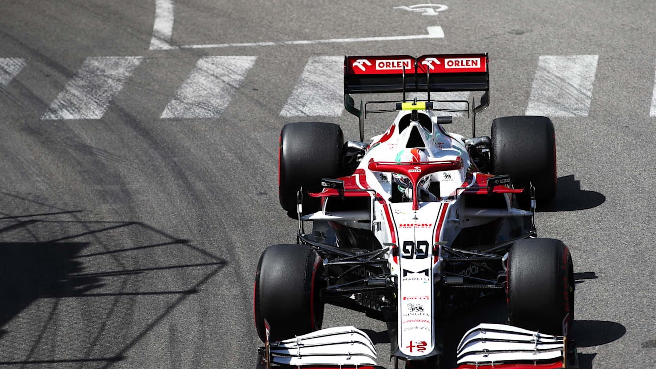 MONTE-CARLO, MONACO - MAY 23: Antonio Giovinazzi of Italy driving the (99) Alfa Romeo Racing C41 Ferrari on track during the F1 Grand Prix of Monaco at Circuit de Monaco on May 23, 2021 in Monte-Carlo, Monaco. (Photo by Joe Portlock - Formula 1/Formula 1 via Getty Images)