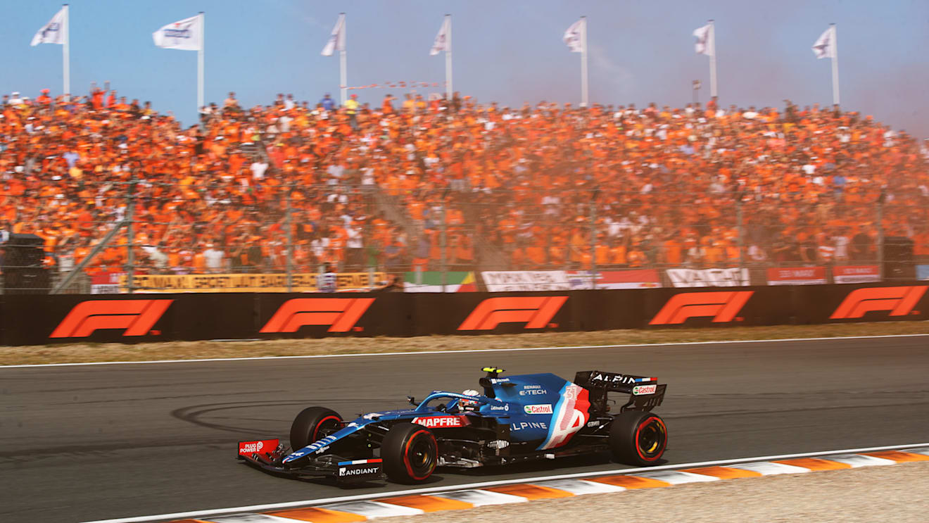 ZANDVOORT, NETHERLANDS - SEPTEMBER 05: Esteban Ocon of France driving the (31) Alpine A521 Renault on his way to the grid ahead of the F1 Grand Prix of The Netherlands at Circuit Zandvoort on September 05, 2021 in Zandvoort, Netherlands. (Photo by Joe Portlock - Formula 1/Formula 1 via Getty Images)