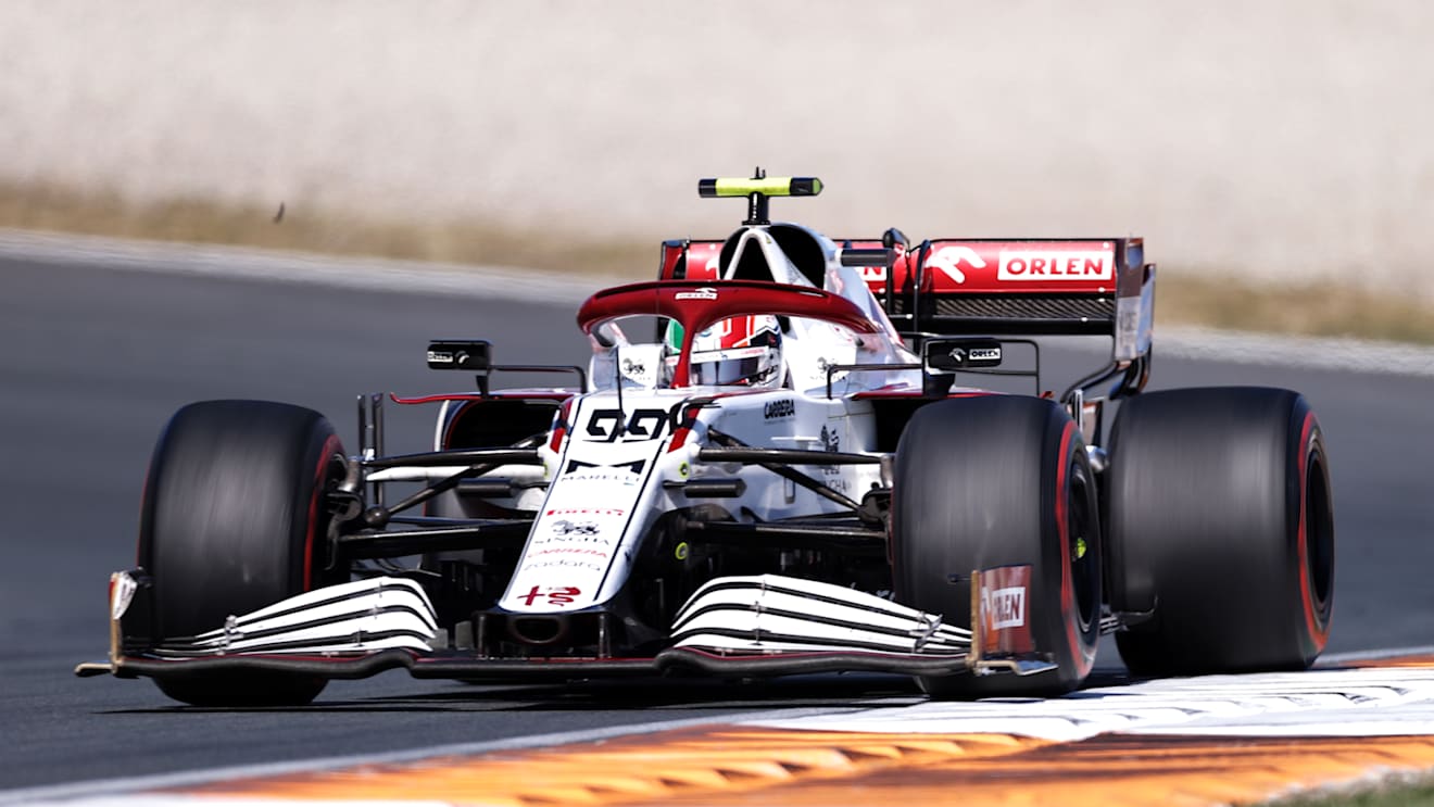 ZANDVOORT, NETHERLANDS - SEPTEMBER 05: Antonio Giovinazzi of Italy driving the (99) Alfa Romeo Racing C41 Ferrari during the F1 Grand Prix of The Netherlands at Circuit Zandvoort on September 05, 2021 in Zandvoort, Netherlands. (Photo by Lars Baron/Getty Images)