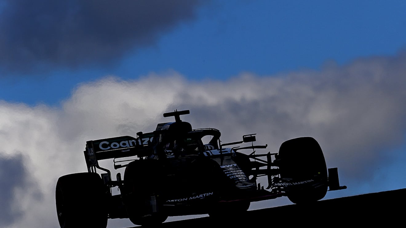 PORTIMAO, PORTUGAL - APRIL 30: Lance Stroll of Canada driving the (18) Aston Martin AMR21 Mercedes during practice ahead of the F1 Grand Prix of Portugal at Autodromo Internacional Do Algarve on April 30, 2021 in Portimao, Portugal. (Photo by Clive Mason - Formula 1/Formula 1 via Getty Images)