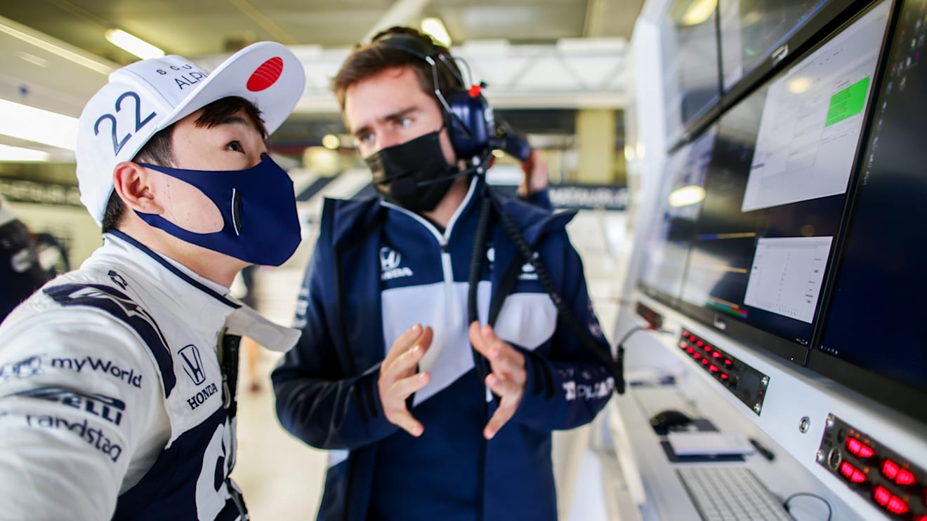 PORTIMAO, PORTUGAL - APRIL 30: Yuki Tsunoda of Scuderia AlphaTauri and Japan during practice ahead of the F1 Grand Prix of Portugal at Autodromo Internacional Do Algarve on April 30, 2021 in Portimao, Portugal. (Photo by Peter Fox/Getty Images)