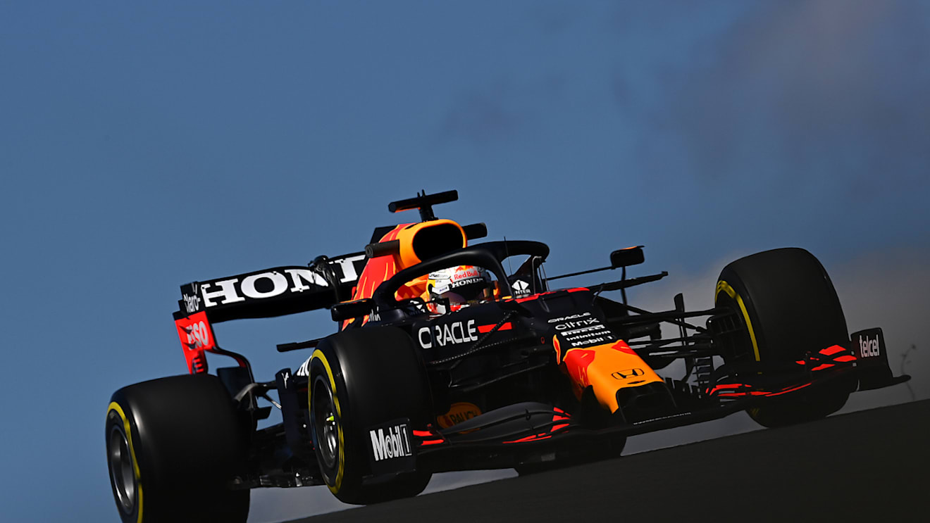 PORTIMAO, PORTUGAL - APRIL 30: Max Verstappen of the Netherlands driving the (33) Red Bull Racing RB16B Honda during practice ahead of the F1 Grand Prix of Portugal at Autodromo Internacional Do Algarve on April 30, 2021 in Portimao, Portugal. (Photo by Clive Mason - Formula 1/Formula 1 via Getty Images)