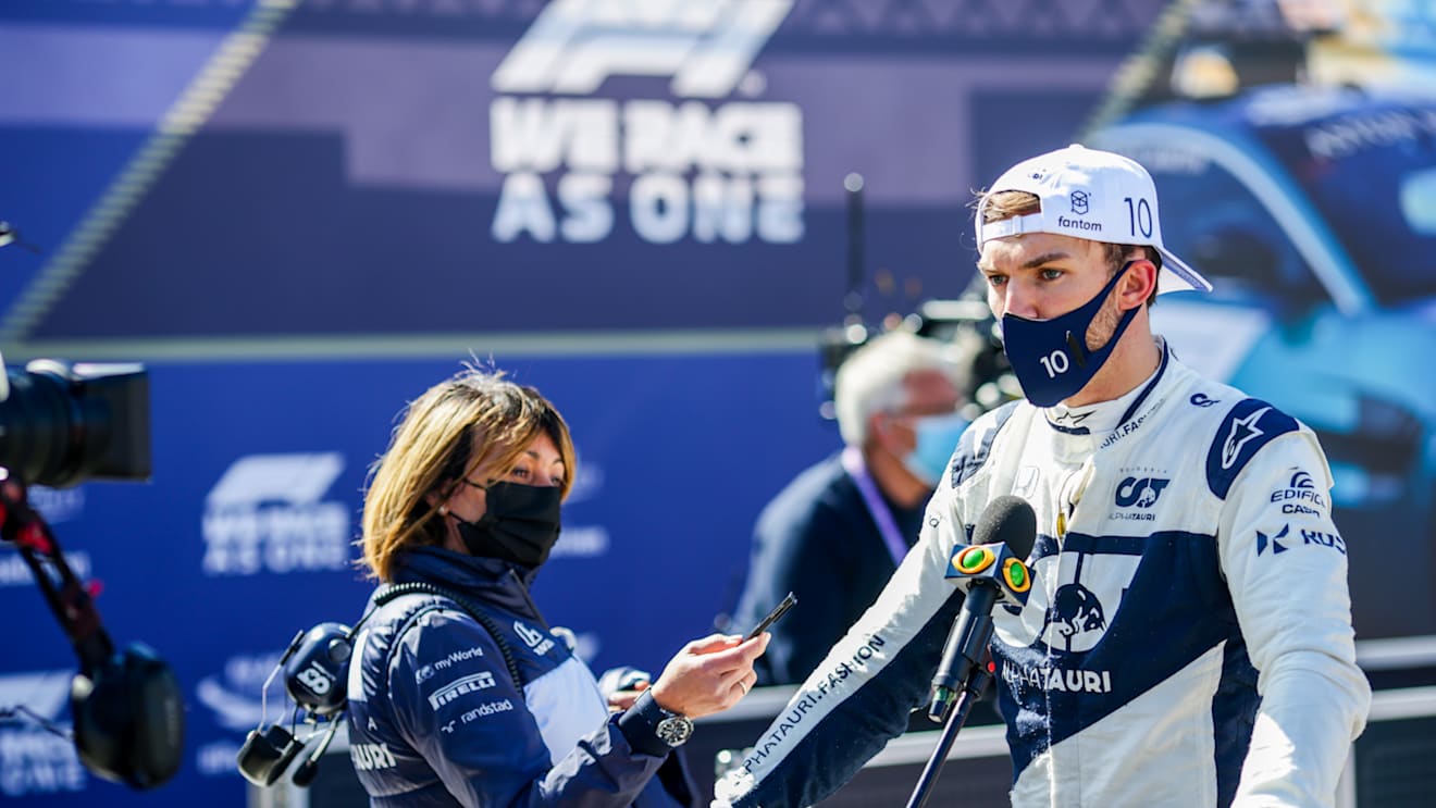 PORTIMAO, PORTUGAL - MAY 01: Pierre Gasly of Scuderia AlphaTauri and France  during qualifying for the F1 Grand Prix of Portugal at Autodromo Internacional Do Algarve on May 01, 2021 in Portimao, Portugal. (Photo by Peter Fox/Getty Images)