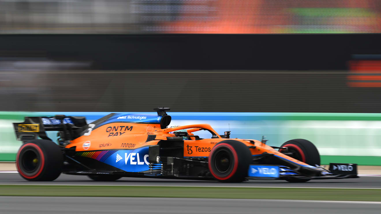 DOHA, QATAR - NOVEMBER 19: Daniel Ricciardo of Australia driving the (3) McLaren F1 Team MCL35M Mercedes during practice ahead of the F1 Grand Prix of Qatar at Losail International Circuit on November 19, 2021 in Doha, Qatar. (Photo by Clive Mason/Getty Images)