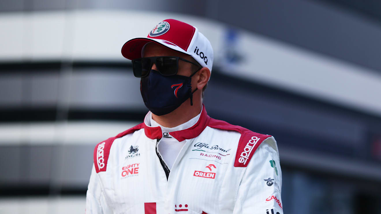 SOCHI, RUSSIA - SEPTEMBER 24: Kimi Raikkonen of Finland and Alfa Romeo Racing walks in the Paddock before practice ahead of the F1 Grand Prix of Russia at Sochi Autodrom on September 24, 2021 in Sochi, Russia. (Photo by Peter Fox/Getty Images)