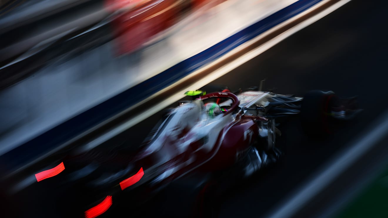 SOCHI, RUSSIA - SEPTEMBER 24: Antonio Giovinazzi of Italy driving the (99) Alfa Romeo Racing C41 Ferrari in the Pitlane during practice ahead of the F1 Grand Prix of Russia at Sochi Autodrom on September 24, 2021 in Sochi, Russia. (Photo by Mario Renzi - Formula 1/Formula 1 via Getty Images)