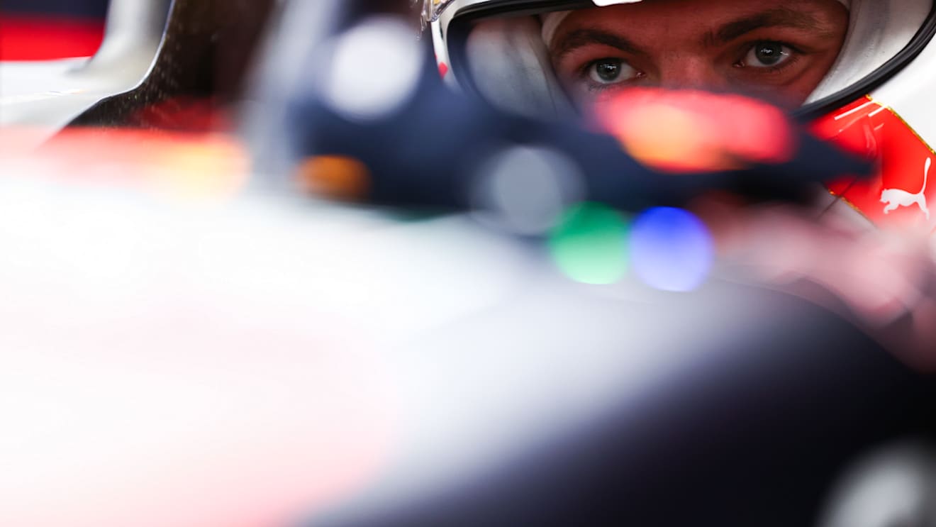 SOCHI, RUSSIA - SEPTEMBER 25: Max Verstappen of Netherlands and Red Bull Racing prepares to drive in the garage during qualifying ahead of the F1 Grand Prix of Russia at Sochi Autodrom on September 25, 2021 in Sochi, Russia. (Photo by Mark Thompson/Getty Images)