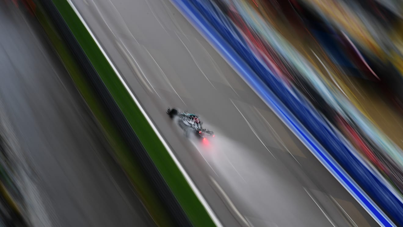 SOCHI, RUSSIA - SEPTEMBER 25: Lewis Hamilton of Great Britain driving the (44) Mercedes AMG Petronas F1 Team Mercedes W12 during qualifying ahead of the F1 Grand Prix of Russia at Sochi Autodrom on September 25, 2021 in Sochi, Russia. (Photo by Mario Renzi - Formula 1/Formula 1 via Getty Images)