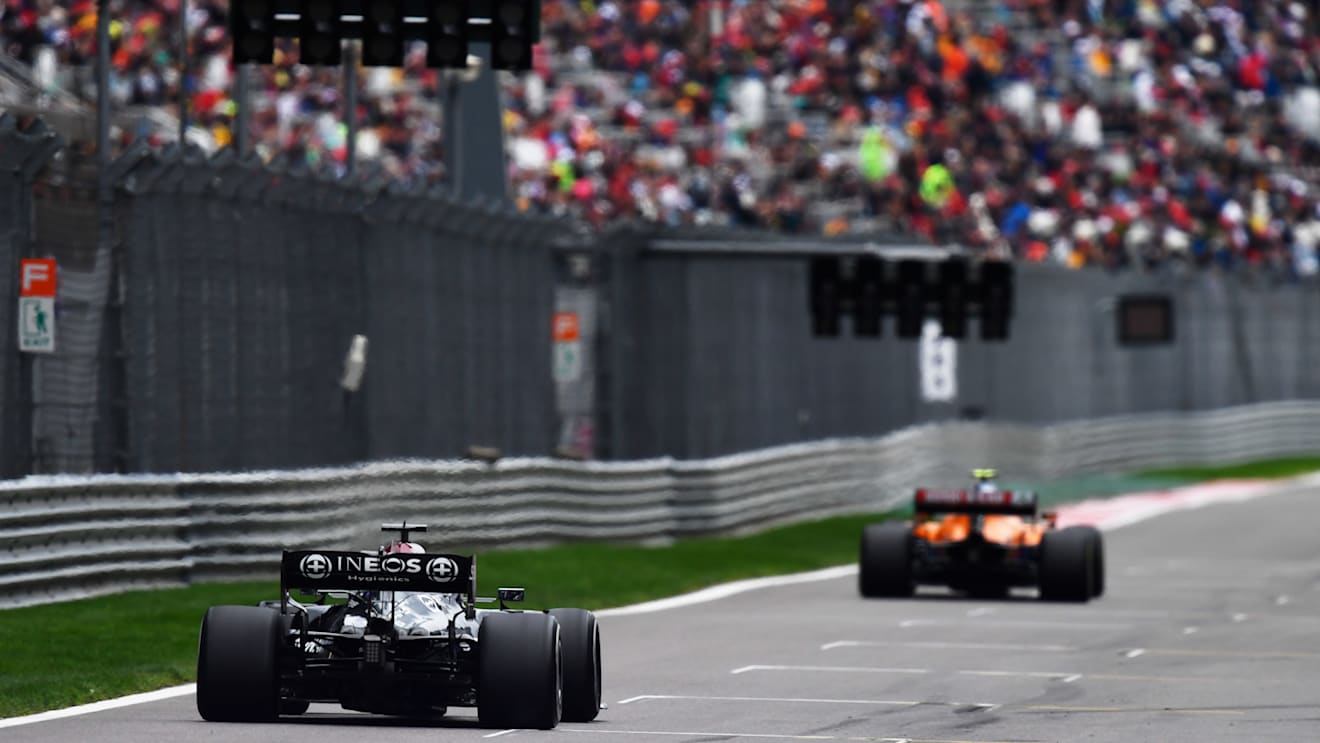 SOCHI, RUSSIA - SEPTEMBER 26: Lewis Hamilton of Great Britain driving the (44) Mercedes AMG Petronas F1 Team Mercedes W12 during the F1 Grand Prix of Russia at Sochi Autodrom on September 26, 2021 in Sochi, Russia. (Photo by Rudy Carezzevoli/Getty Images)