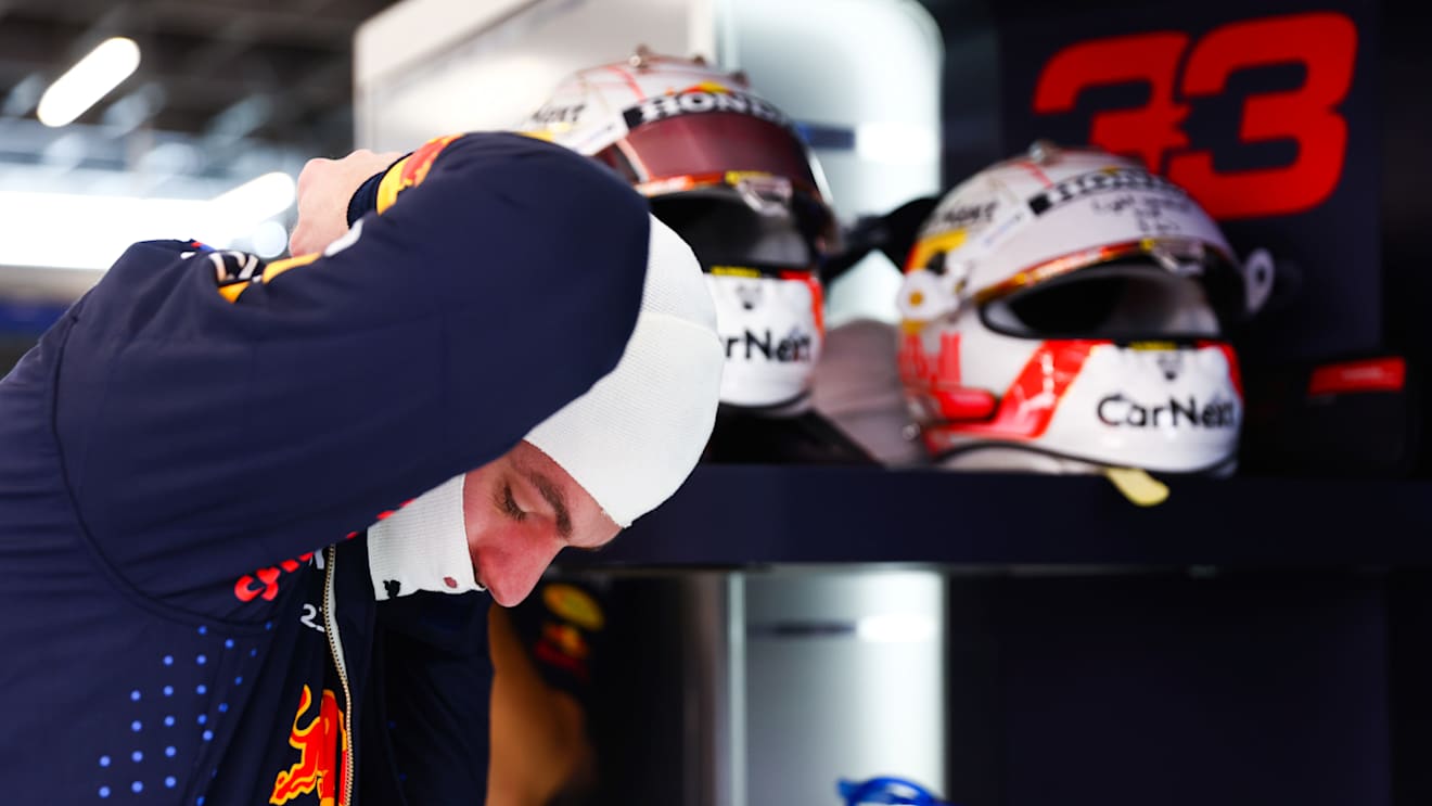 JEDDAH, SAUDI ARABIA - DECEMBER 03: Max Verstappen of Netherlands and Red Bull Racing prepares to drive in the garage during practice ahead of the F1 Grand Prix of Saudi Arabia at Jeddah Corniche Circuit on December 03, 2021 in Jeddah, Saudi Arabia. (Photo by Mark Thompson/Getty Images)