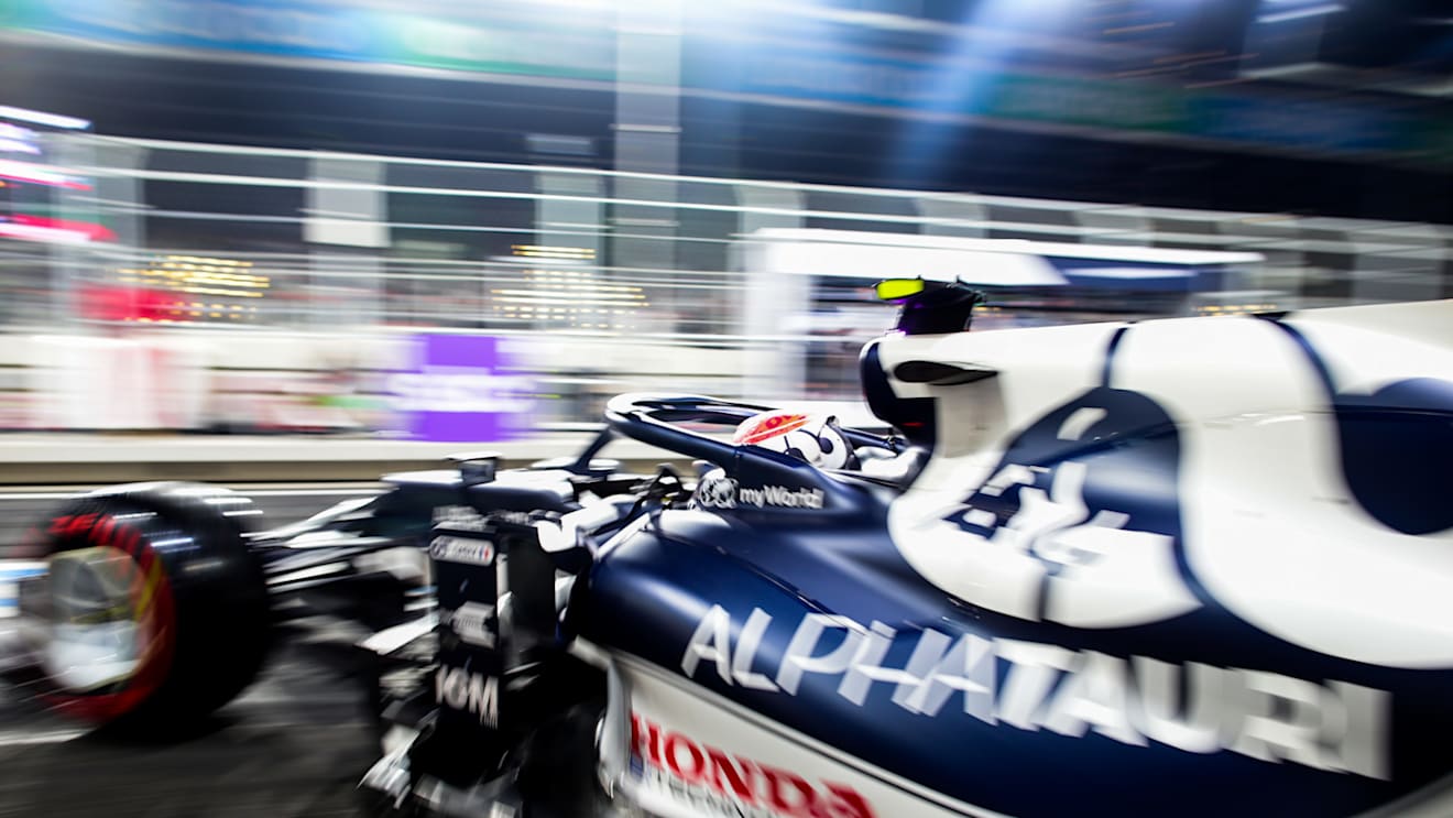 JEDDAH, SAUDI ARABIA - DECEMBER 04: Pierre Gasly of Scuderia AlphaTauri and France  qualifying ahead of the F1 Grand Prix of Saudi Arabia at Jeddah Corniche Circuit on December 04, 2021 in Jeddah, Saudi Arabia. (Photo by Peter Fox/Getty Images)