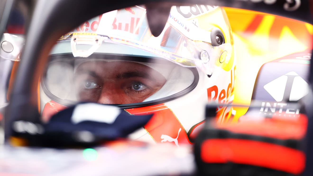 JEDDAH, SAUDI ARABIA - DECEMBER 04: Max Verstappen of Netherlands and Red Bull Racing prepares to drive in the garage  during final practice ahead of the F1 Grand Prix of Saudi Arabia at Jeddah Corniche Circuit on December 04, 2021 in Jeddah, Saudi Arabia. (Photo by Bryn Lennon - Formula 1/Formula 1 via Getty Images)