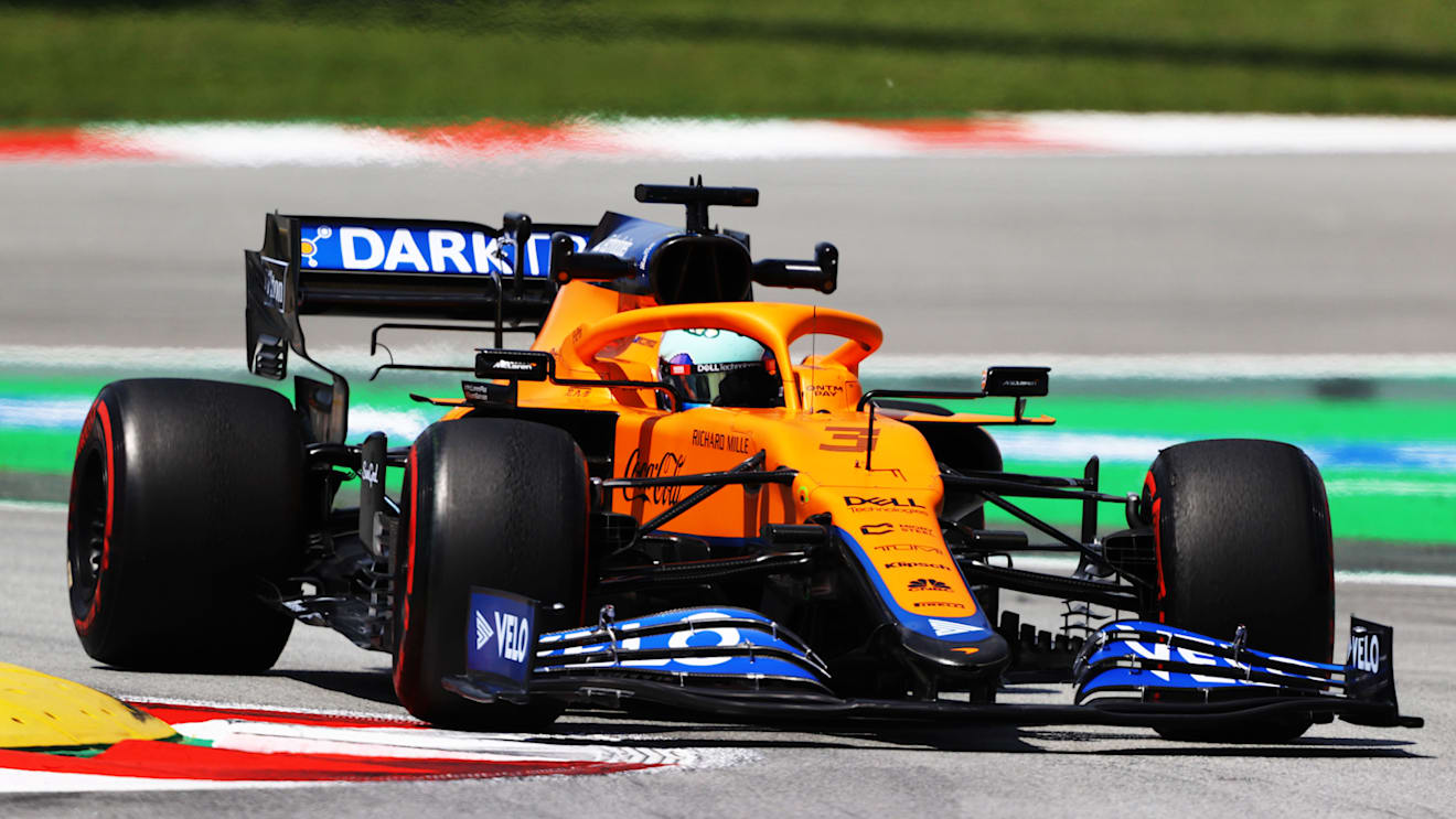 BARCELONA, SPAIN - MAY 07: Daniel Ricciardo of Australia driving the (3) McLaren F1 Team MCL35M Mercedes on track during practice for the F1 Grand Prix of Spain at Circuit de Barcelona-Catalunya on May 07, 2021 in Barcelona, Spain. (Photo by Bryn Lennon/Getty Images)