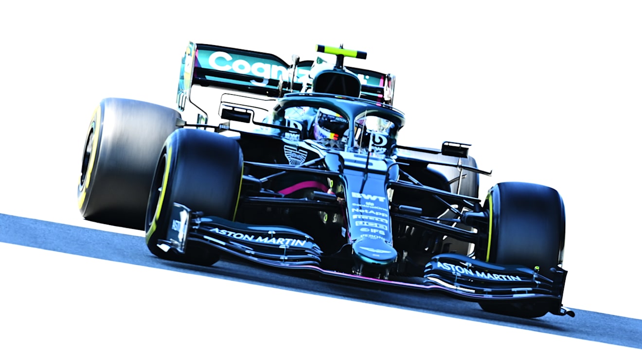 BARCELONA, SPAIN - MAY 08: Sebastian Vettel of Germany driving the (5) Aston Martin AMR21 Mercedes during final practice for the F1 Grand Prix of Spain at Circuit de Barcelona-Catalunya on May 08, 2021 in Barcelona, Spain. (Photo by Clive Mason - Formula 1/Formula 1 via Getty Images)