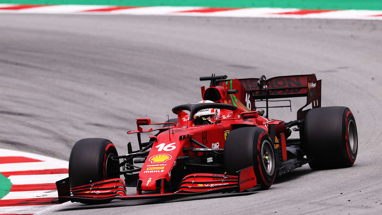 BARCELONA, SPAIN - MAY 09: Charles Leclerc of Monaco driving the (16) Scuderia Ferrari SF21 on track during the F1 Grand Prix of Spain at Circuit de Barcelona-Catalunya on May 09, 2021 in Barcelona, Spain. (Photo by Lars Baron/Getty Images)