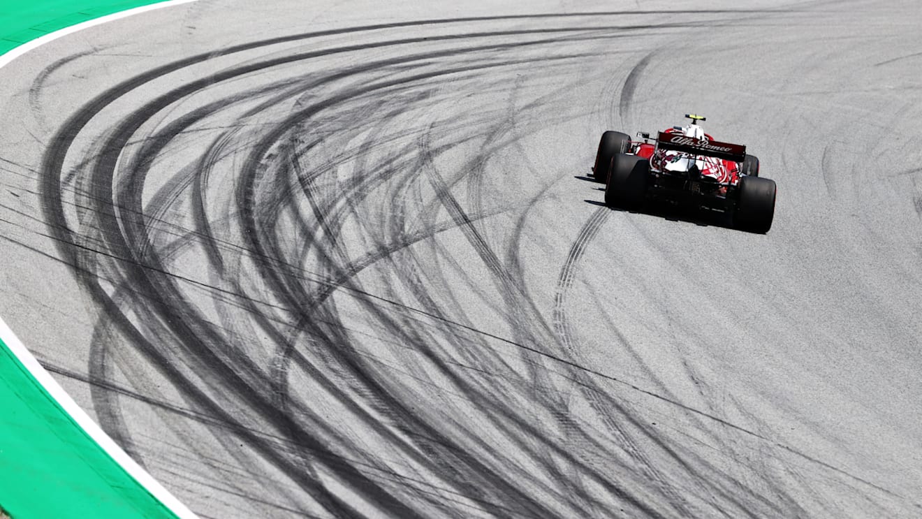 SPIELBERG, AUSTRIA - JUNE 25: Antonio Giovinazzi of Italy driving the (99) Alfa Romeo Racing C41 Ferrari on track during practice ahead of the F1 Grand Prix of Styria at Red Bull Ring on June 25, 2021 in Spielberg, Austria. (Photo by Clive Rose/Getty Images)