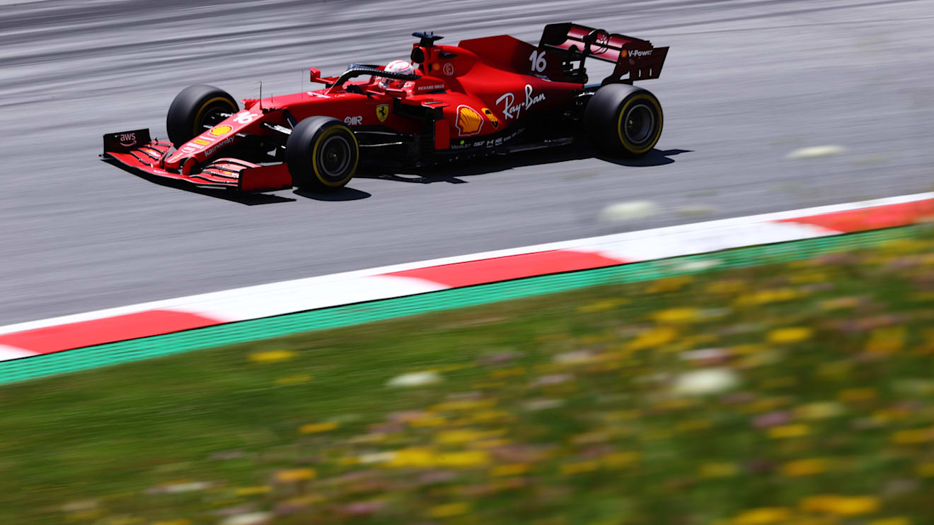 SPIELBERG, AUSTRIA - JUNE 26: Charles Leclerc of Monaco driving the (16) Scuderia Ferrari SF21 on track during final practice ahead of the F1 Grand Prix of Styria at Red Bull Ring on June 26, 2021 in Spielberg, Austria. (Photo by Clive Rose/Getty Images)