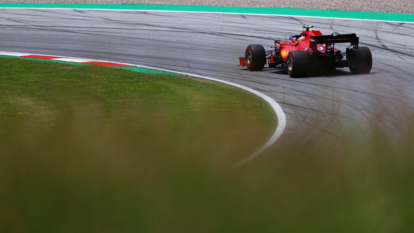 SPIELBERG, AUSTRIA - JUNE 26: Carlos Sainz of Spain driving the (55) Scuderia Ferrari SF21 on track during final practice ahead of the F1 Grand Prix of Styria at Red Bull Ring on June 26, 2021 in Spielberg, Austria. (Photo by Bryn Lennon/Getty Images)