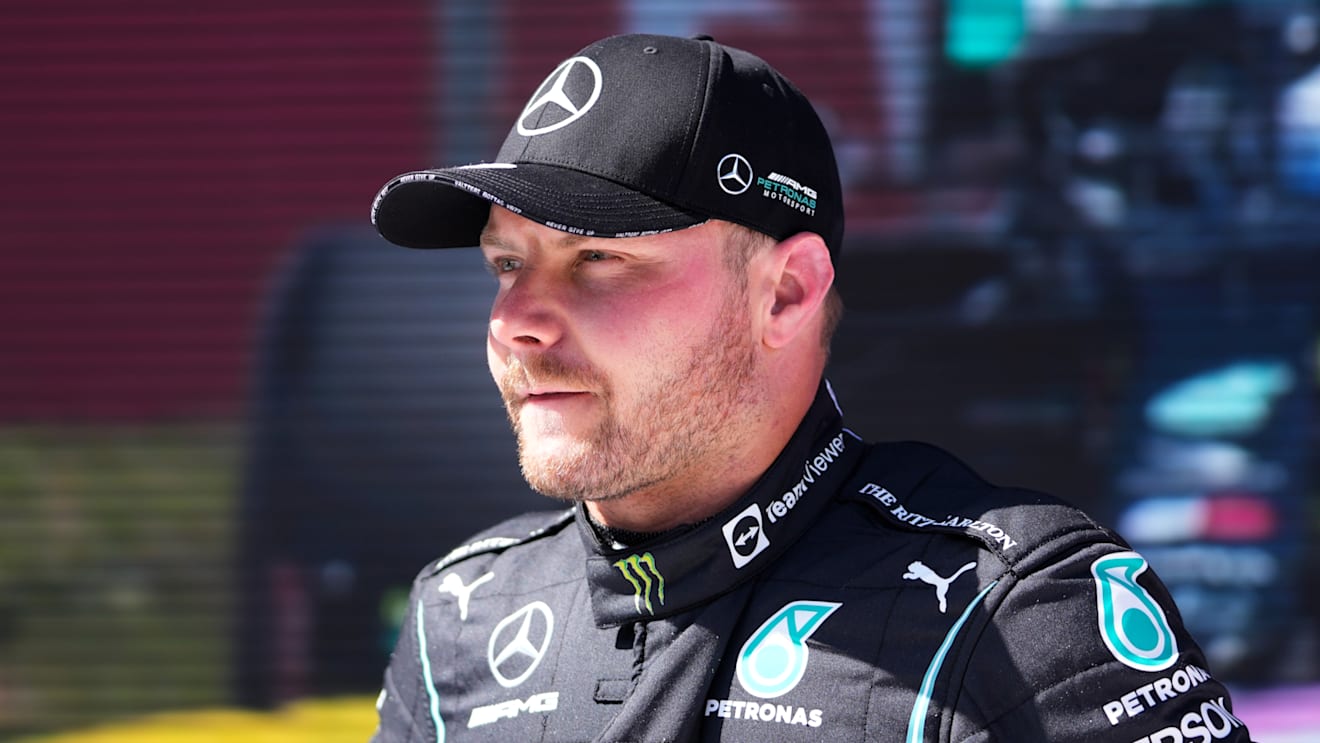 SPIELBERG, AUSTRIA - JUNE 26: Second place qualifier Valtteri Bottas of Finland and Mercedes GP looks on in parc ferme during qualifying ahead of the F1 Grand Prix of Styria at Red Bull Ring on June 26, 2021 in Spielberg, Austria. (Photo by Darko Vojinovic - Pool/Getty Images)