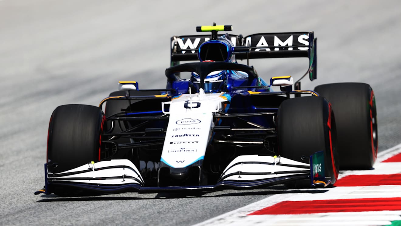 SPIELBERG, AUSTRIA - JUNE 26: Nicholas Latifi of Canada driving the (6) Williams Racing FW43B Mercedes on track during qualifying ahead of the F1 Grand Prix of Styria at Red Bull Ring on June 26, 2021 in Spielberg, Austria. (Photo by Clive Rose/Getty Images)