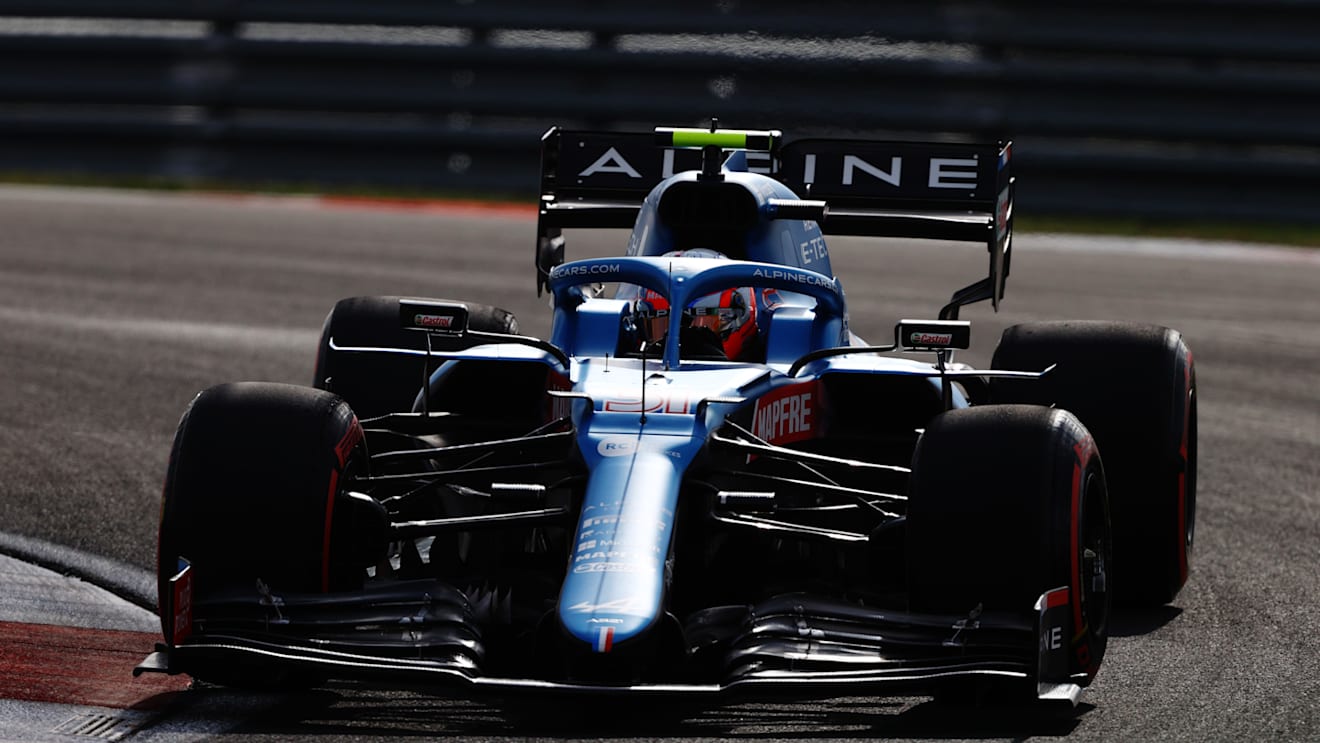 ISTANBUL, TURKEY - OCTOBER 08: Esteban Ocon of France driving the (31) Alpine A521 Renault during practice ahead of the F1 Grand Prix of Turkey at Intercity Istanbul Park on October 08, 2021 in Istanbul, Turkey. (Photo by Bryn Lennon/Getty Images)