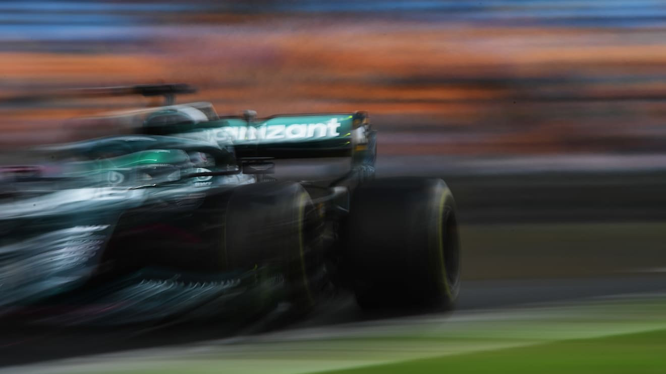 ISTANBUL, TURKEY - OCTOBER 08: Lance Stroll of Canada driving the (18) Aston Martin AMR21 Mercedes during practice ahead of the F1 Grand Prix of Turkey at Intercity Istanbul Park on October 08, 2021 in Istanbul, Turkey. (Photo by Mario Renzi - Formula 1/Formula 1 via Getty Images)