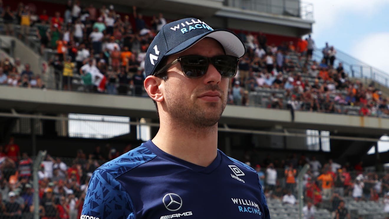 AUSTIN, TEXAS - OCTOBER 24: Nicholas Latifi of Canada and Williams walks in the Paddock before the F1 Grand Prix of USA at Circuit of The Americas on October 24, 2021 in Austin, Texas. (Photo by Chris Graythen/Getty Images)