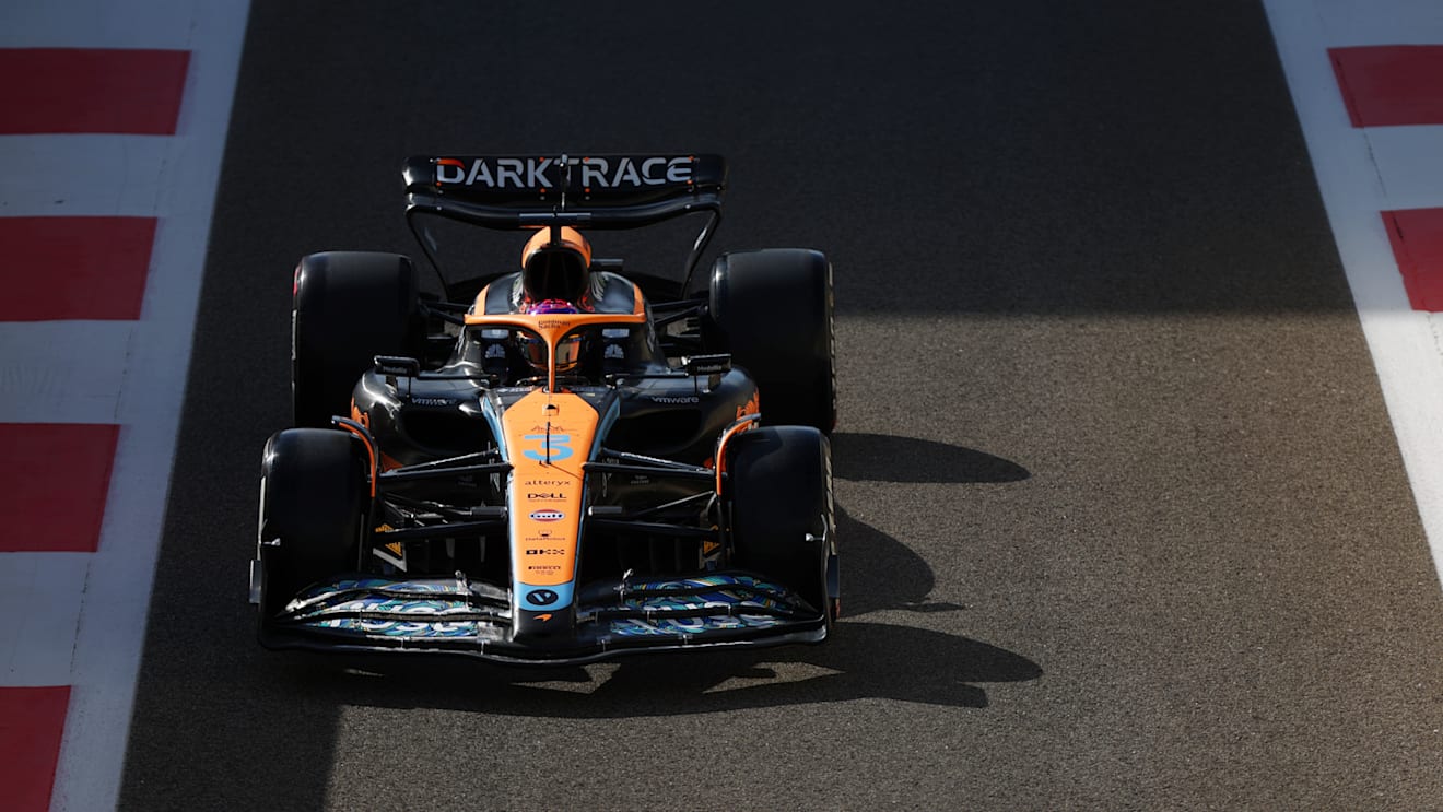 ABU DHABI, UNITED ARAB EMIRATES - NOVEMBER 18: Daniel Ricciardo of Australia driving the (3) McLaren MCL36 Mercedes in the pitlane during practice ahead of the F1 Grand Prix of Abu Dhabi at Yas Marina Circuit on November 18, 2022 in Abu Dhabi, United Arab Emirates. (Photo by Dan Istitene - Formula 1/Formula 1 via Getty Images)