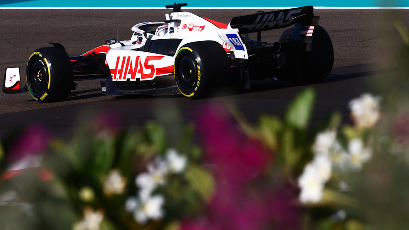 ABU DHABI, UNITED ARAB EMIRATES - NOVEMBER 18: Kevin Magnussen of Denmark driving the (20) Haas F1 VF-22 Ferrari on track during practice ahead of the F1 Grand Prix of Abu Dhabi at Yas Marina Circuit on November 18, 2022 in Abu Dhabi, United Arab Emirates. (Photo by Dan Istitene - Formula 1/Formula 1 via Getty Images)