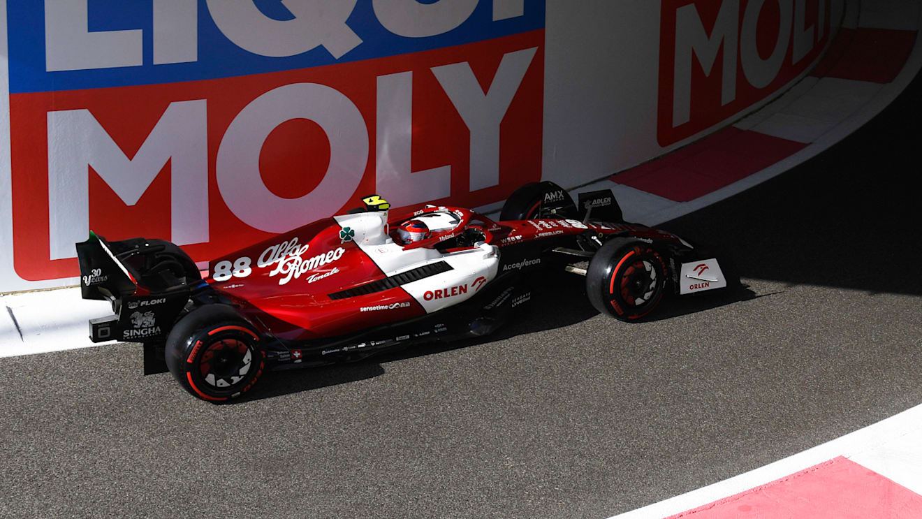 ABU DHABI, UNITED ARAB EMIRATES - NOVEMBER 18: Robert Kubica of Poland driving the (88) Alfa Romeo F1 C42 Ferrari on track during practice ahead of the F1 Grand Prix of Abu Dhabi at Yas Marina Circuit on November 18, 2022 in Abu Dhabi, United Arab Emirates. (Photo by Rudy Carezzevoli/Getty Images)